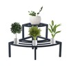 DHYGOTFUR Aluminum 2-Tier Plant Stand Lightweight, Sturdy, and Rust-Free Corner