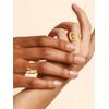 Suplight 18K Gold Plated Initial Ring, Thumb Ring Thick, Open