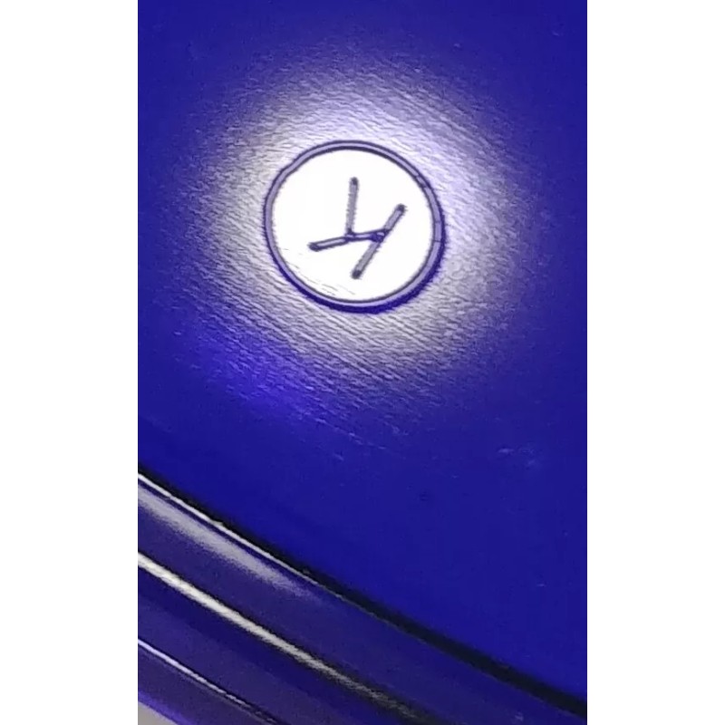 Kopp Glass Vintage BLUE KOPP Railroad Lantern Lamp Light Glass