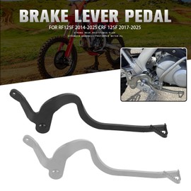 WORLDMOTOP Motorcycle Brake Pedal Foot Lever Replacement for Honda CRF125F 2014-2025 CRF 125F(Big Wheel) 2017-2025 Brake Lever Pedal (Black)