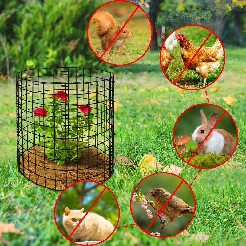 Adnee 10 Packs Wire Plant Protector from Animals - 12"