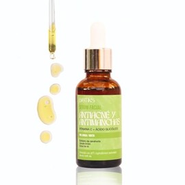 Sérum facial antiacné y antimanchas para piel grasa con acido glicolico y vitamina C 30 ml. Biotiks