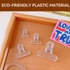 4Pcs Plastic Clear Clips Clamps, Chip Bag Clips Bulldog Clips