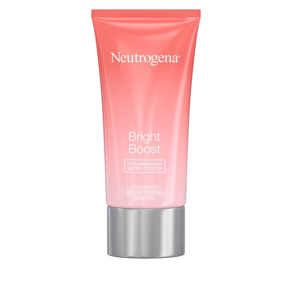Neutrogena Bright Boost Resurfacing Micro Polish Facial Exfoliator with Glycolic and Mandelic AHAs, Gentle Skin Resurfacing Face Cleanser for Bright & Smooth Skin, 2.6 fl. oz