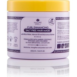 Nature Spell Curl Enhancing Hair Mask, 13.52 Fl Oz, Deep Conditioning Hair Mask for Curly Hair, Infused with Rice Water and Linseed
