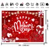 Happy Mother's Day Backdrop 8x6FT Glitter Heart Red Rose Best