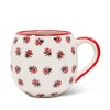 Abbott Collection 27-Ballon-Bug Allover Ladybug Ball Mug, Ivory/red