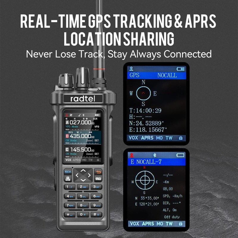 Radtel RT-950 PRO Ham Radio GPS/APRS, 10W Walkie Talkie Long