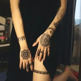 캐릭터 긴팔 용품 바디 토토헤나 타투 스티커 5종 Character Long Sleeve Product Body Totohena Tattoo Sticker Set of 5