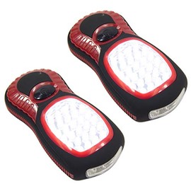 2 Pack of Flashlights with Worklight - Great for Camping, Emergencies, and more by EX ELECTRONIX EXPRESS