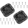 SQXBK Butterfly Turn Catch 2PCS Black Recessed Spring Loaded Butterfly
