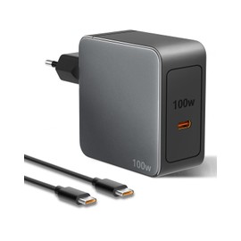 100W USB C Power Supply USB C Laptop Charger Compatible with Mac Book Pro 16,15,14,13 Inch MacBook Air/Pro iPhone15/Pro/14/Pro, Galaxy S23, Note20 (Grey)