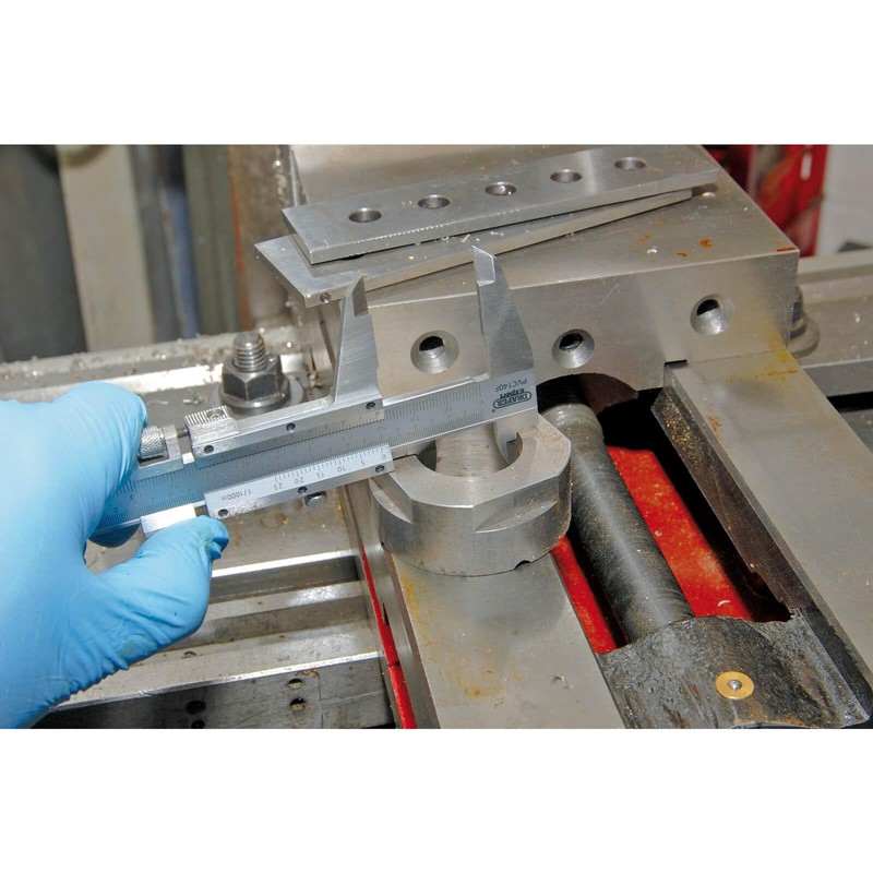 Draper 50605 Expert Vernier Caliper with Fine Adjustment, 0mm-140mm,Blue