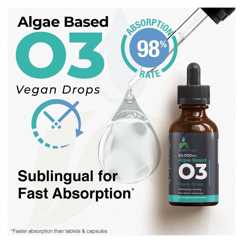 safefine SafeFine Omega 3 Liquid Vegan Drops - DHA from