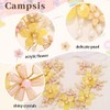 Campsis Flower Girl Headpiece Gold Pearl Headband Bridal Princess Floral