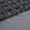 BESTRIPES Ruffle Stall Shower Curtain, Grey Fabric Narrow Shower Curtain