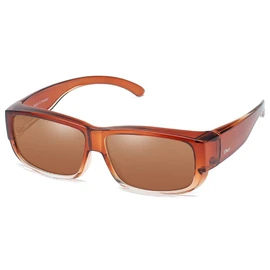 DUCO 8956 Over Sunglasses, Over Sunglasses, Over Glasses, Over Glasses, Polarized Lenses, UV400, UV Protection, Unisex, brown/brown