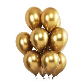 50pcs Metallic Shiny Latex Balloons, Round Shape 10 Inches Romantic Gold Balloons & Multi-Colors Balloons for Birthday Wedding Baby Shower Graduation Party Decoration (gold)
