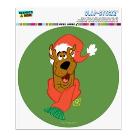 A Scooby Christmas Automotive Car Window Locker Circle Bumper Sticker