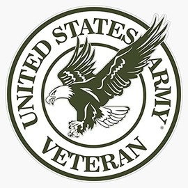HOF Trading Us Army Veteran Vinyl Sticker Waterproof Decal Laptop Wall Window Bumper Sticker 5"
