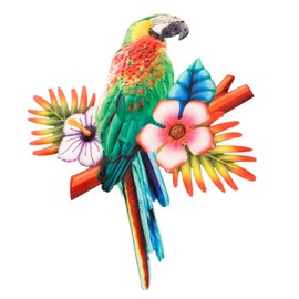 Kisangel Adorable Parrot Wall Decor Elegant Parrot Figure for Home and Garden Decoration Courtyard Ornament Vivid Design for Nature-