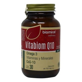 Biomiral Vitabiom Q10 Omega 3 Vitaminas Y Minerales 30 Caps                                                                                           