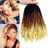 Spring Twist Ombre Colors Crochet Braids Synthetic Braiding Hair Extensions