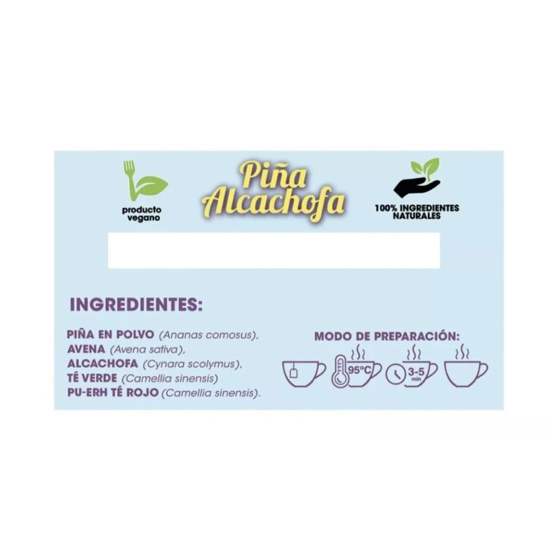 Therbal Te de piña con alcachofa avena te verde te