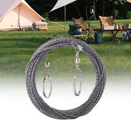 Harilla Wire Saw for Wood Survival Hand Chain Saw Equipment 10 m Stainless Steel Pocket Tool Flexible Pocket Chainsaw Rope Saw for Cutting Hunting Camping