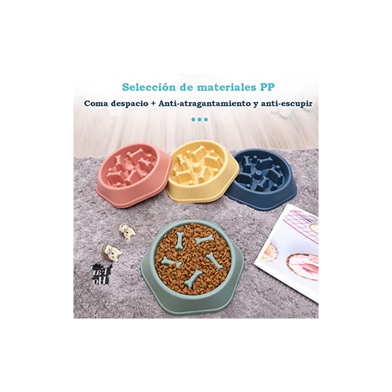 Perro de Comer Lento, Cuenco Antideslizante para Perros de Comida