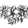 Quaint women's henna sticker, 1 piece, flower / 퀘인트 여성 헤나스티커, 1개, 꽃