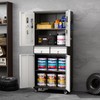 Aobabo Garage Storage Cabinet with Wheels, Metal Tool Storage Cabinet