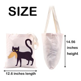 JXGZSO Kamala Cat Tote Bag Madam President Tote Bag Cat Election Merchandise Anti-Trump Gift (Cat Ladies tote CA)