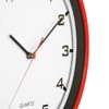 MPM Quality Design Plastic Wall Clock, Red/White, Quartz Stepper Motor,