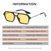RUNHUIS Vintage Classic 70s Square Sunglasses for Women Men Trendy