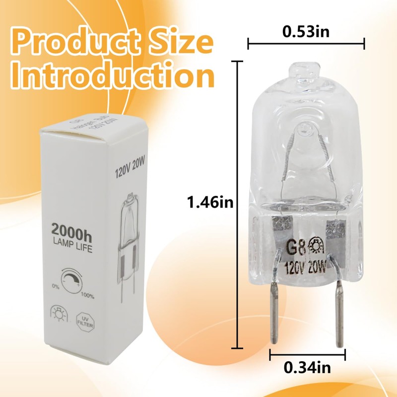 BUTITNOW 10-Pack G8 Halogen Bulbs for GE Microwave - Replacement