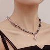 Wendalern Crystal Beads Choker Necklace Translucent Ball Chain Pearl Necklace
