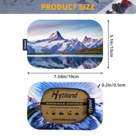 Hytiland SKI Goggle Cover Sleeve, Lens Scratch-Free & Dust Protection, for Travel Storage, Snow Ski Goggles (Snow Mountain Lake)