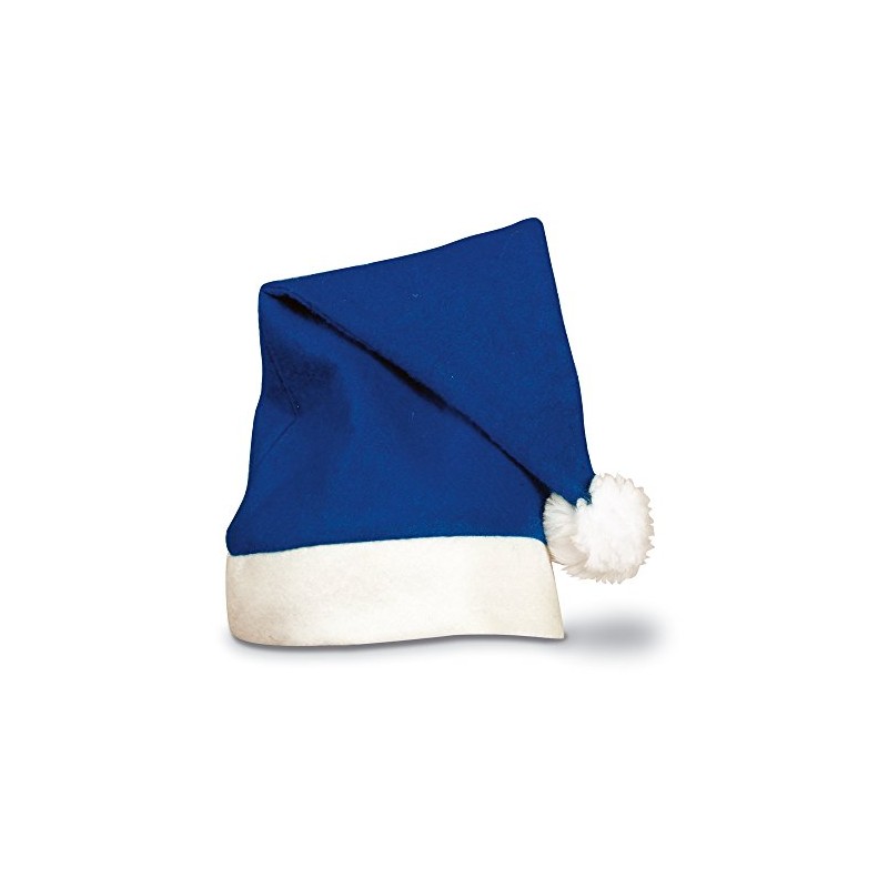 eBuyGB Adults Unisex Festive Christmas Santa Hat (Blue)