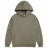 Solid Color Double Layer Hood Side Pocket Terry Cotton Casual
