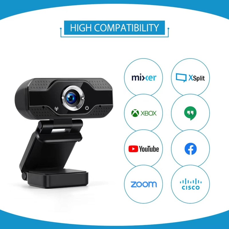 1080P Full HD Webcam, Computer Camera Desktop USB Camera with
