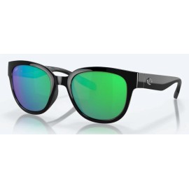 Costa Del Mar NEW Costa Del Mar SALINA Polarized Sunglasses Black / Green Mirror 580P