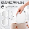 FUNTOUCH Lighted Makeup Mirror, Rechargeable 1X/10X Magnifying Mirror with Light