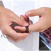 Reseldda 8mm Synthetic Ruby Tungsten Engagement Wedding Bands for Men,