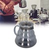 Electroplated Grey Coffee Pot High Borosilicate Glass Hand Coffee Server