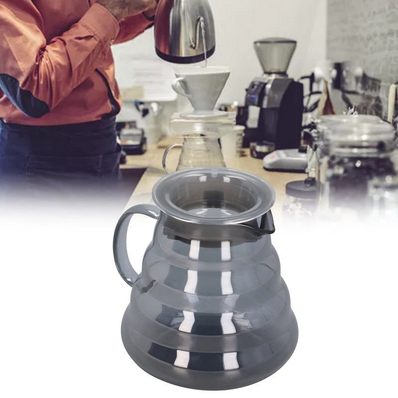 Electroplated Grey Coffee Pot High Borosilicate Glass Hand Coffee Server
