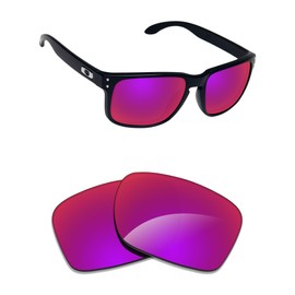 Alphax Midnight Sun Mirrored Elite Polarized Replacement Lenses for Oakley Holbrook OO9102 Sunglasses