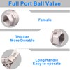 DERNORD Stainless Steel 304 Ball Valve, 2-Piece Full Port Heavy