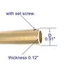 Langdoly 5/8" Round Iron Baluster Brass Base Shoes with Set