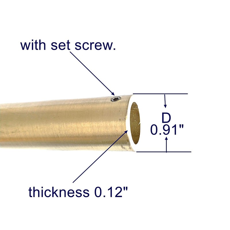 Langdoly 5/8" Round Iron Baluster Brass Base Shoes with Set